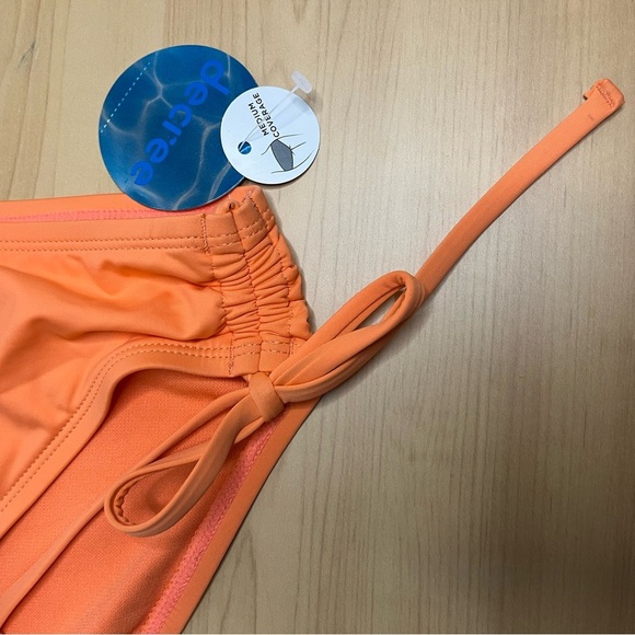 NWT Decree Women's Two Piece Bikini Set Medium Orange Blue Coral Pattern - Picture 8 of 10